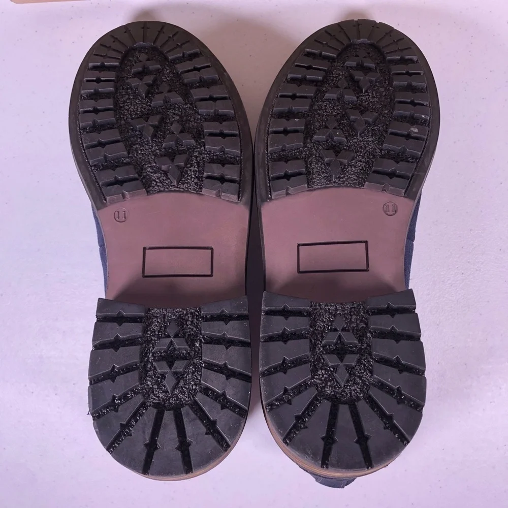 LEVI’S Sheffield Suede Navy Leather Work Boots - Picture 7 of 10